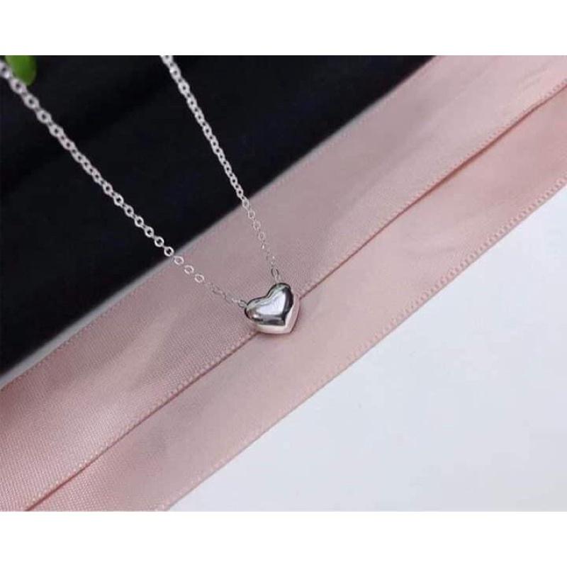 Dây chuyền nữ mặt trái tim chất liệu bạc ta-Minh Tâm Jewelry