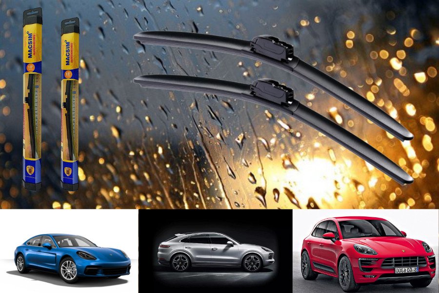 Combo gạt nước mưa ô tô Nano Silicon Macsim cho xe Porsche MACAN 2014-2018