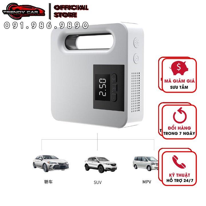 Máy Bơm Hơi Xe Hơi Thông Minh 12V Máy Nén Khí Chạy Điện Với Áp Suất Lốp tẩu sạc Màn Hình LCD Máy Bơm Lốp Di Động có đèn