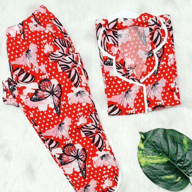 Pijama LỤA HÀN cao cấp - Quần DÀI - có túi - ẢNH THẬT
