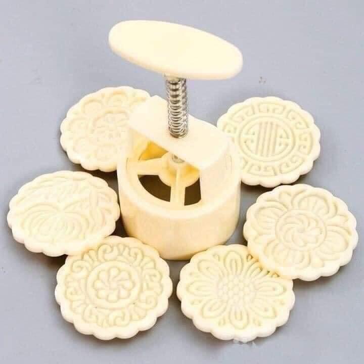 Bộ khuôn bánh trung thu 125g 4 đầu hoa