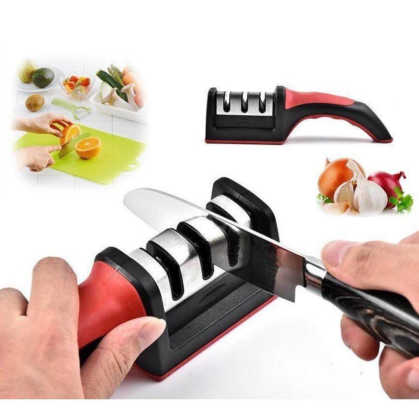 Dụng cụ mài dao kéo 3 rãnh có tay cầm tiện dụng đa năng mẫu mới 2021 - Đồ dùng, dụng cụ nhà bếp