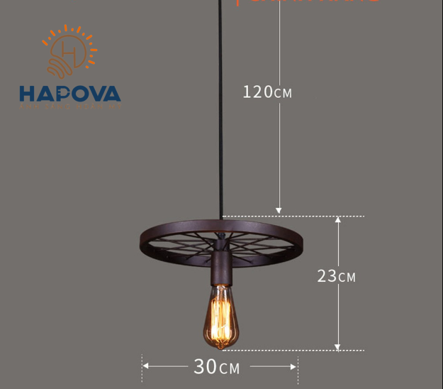 Đèn thả bánh xe đèn thả trần trang trí HAPOVA DÝTAS 7089/1