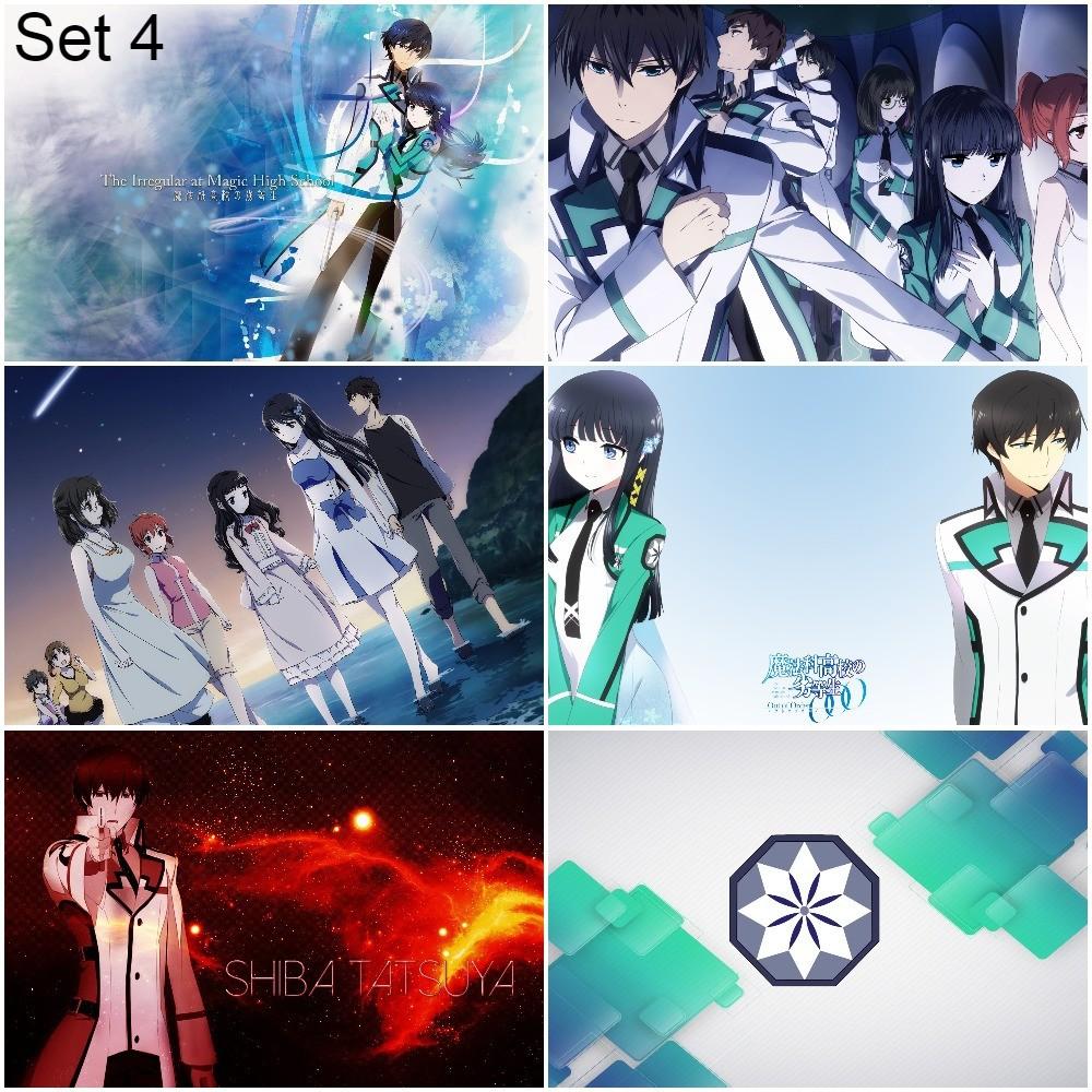 Bộ 6 Poster anime Mahouka Koukou no Rettousei - Trường Học Phép Thuật - A3,A4,A5