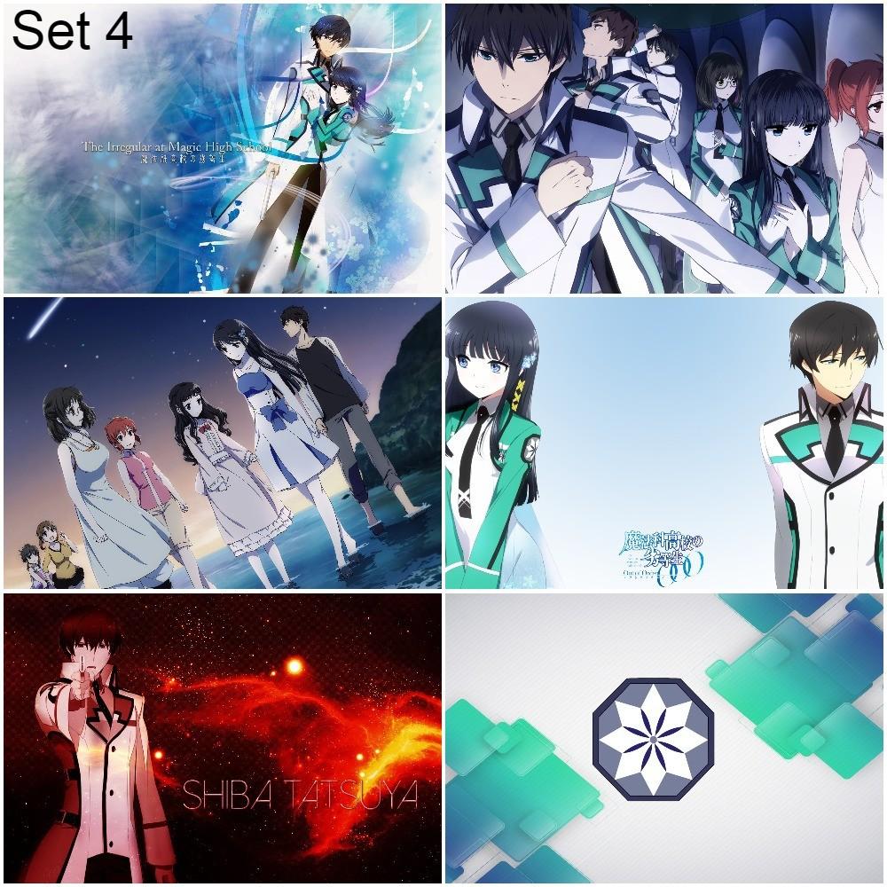 Bộ 6 Poster anime Mahouka Koukou no Rettousei - Trường Học Phép Thuật (bóc dán) - A3,A4,A5