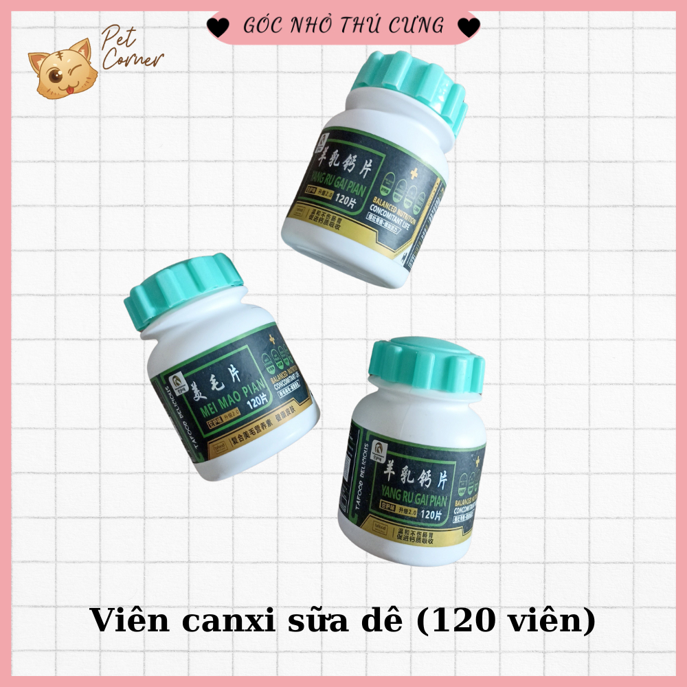 Viên canxi cho chó mèo bổ sung dinh dưỡng vitamin giúp chắc khỏe xương mượt lông