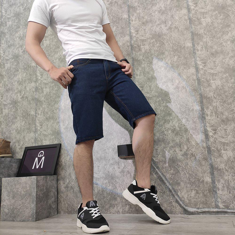 Quần short jean nam MĐ Q393 xanh đen