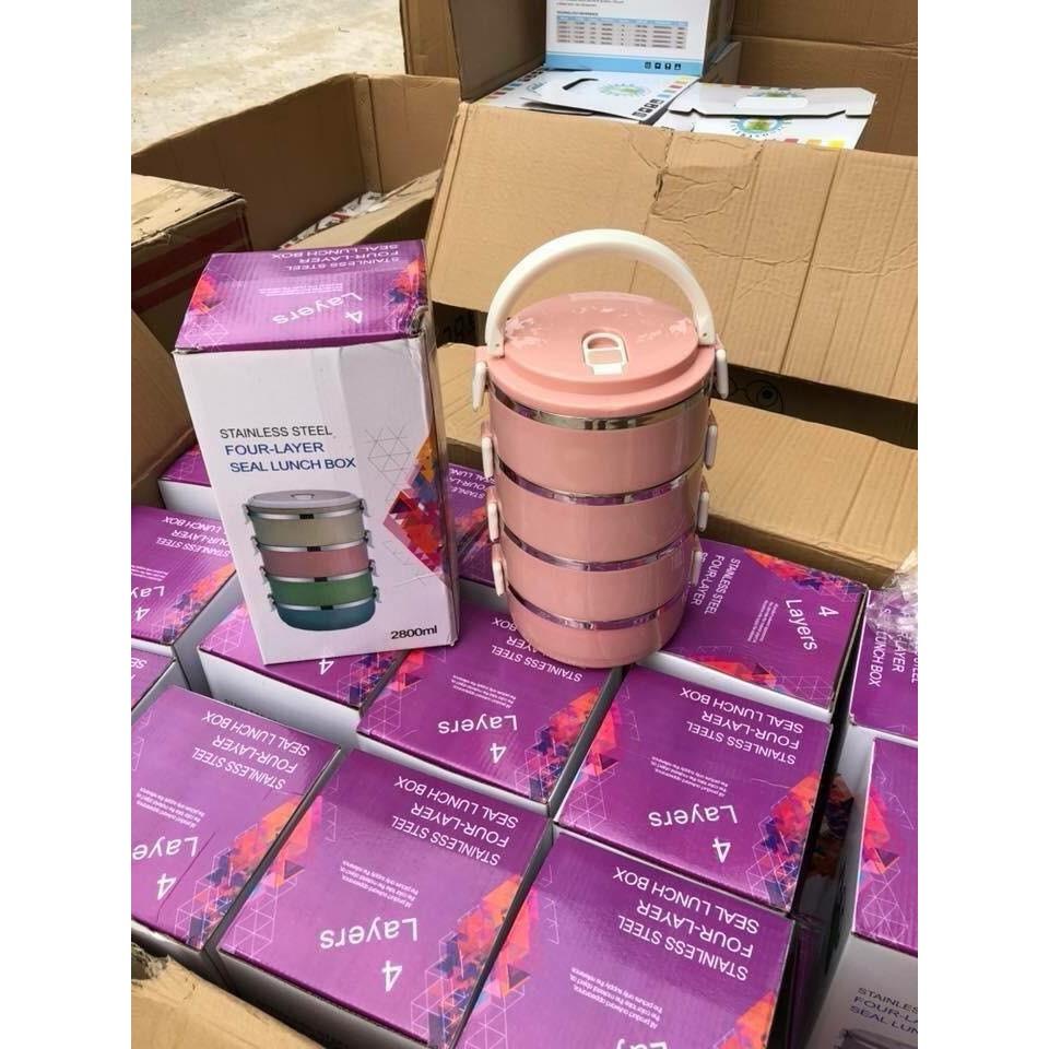 CẶP LỒNG CƠM LÚA MẠCH 4 TẦNG TO RỘNG - TƯƠNG ĐƯƠNG 2800ml