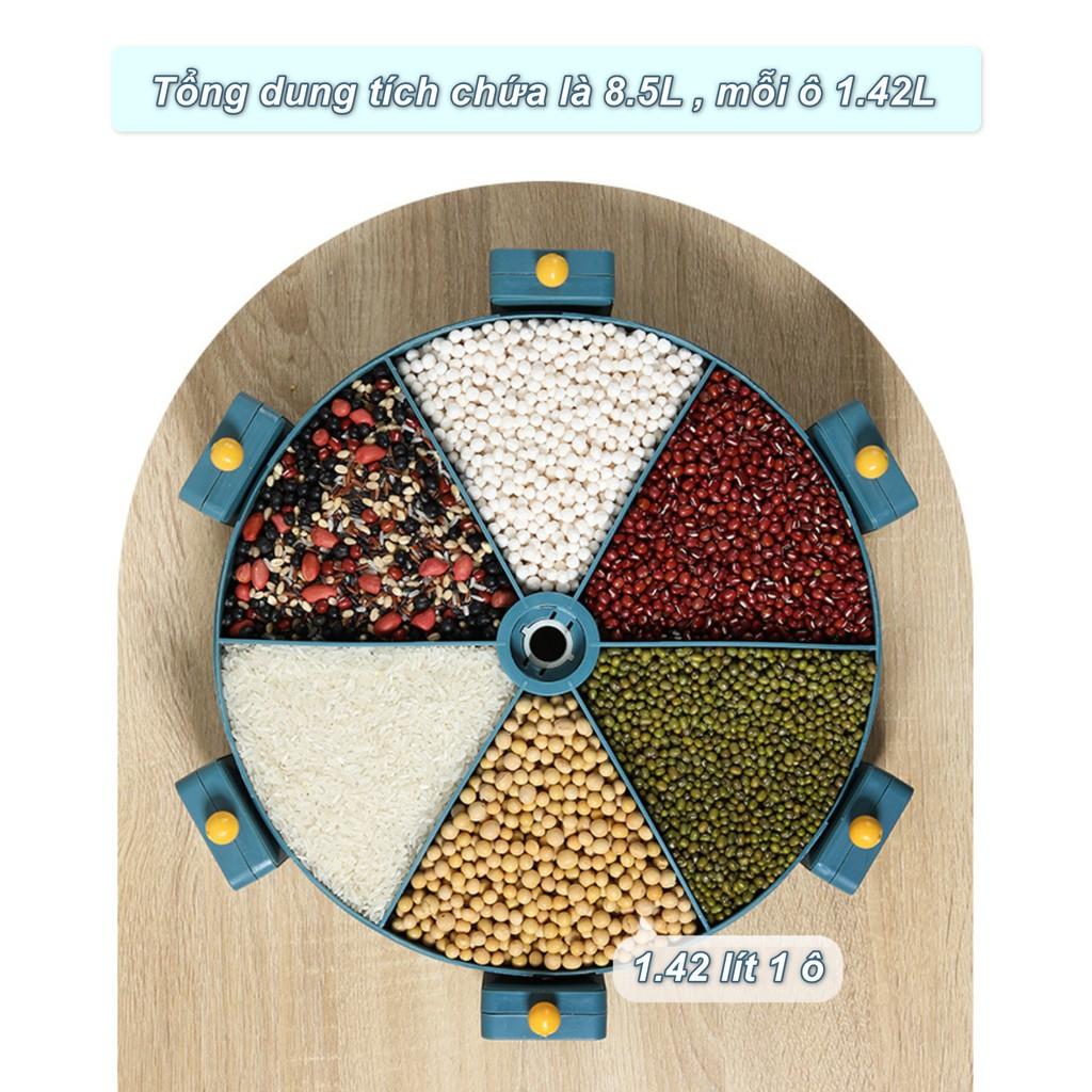 Hộp đựng Ngũ Cốc Xoay Tròn treo tường Coarse Cerealstiện