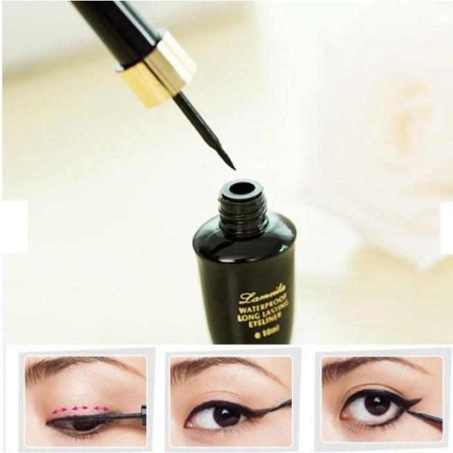 Bút kẻ mắt không thấm nước Lameila - Eyeliner không thấm nước/ không lem/không trôi chai 10ml  gia_dung_family