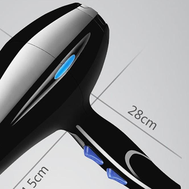Máy sấy tóc công suất 2200W 3 chiều nóng, vừa, mát-kèm 5 món phụ kiện