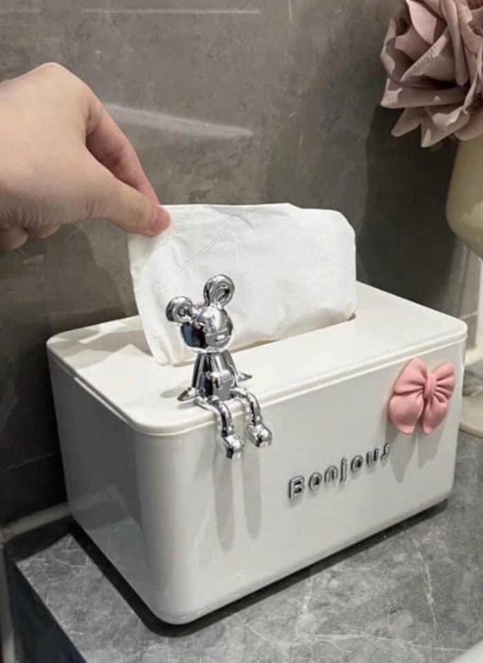 Hộp đựng khăn giấy để bàn phong cách bắc âu