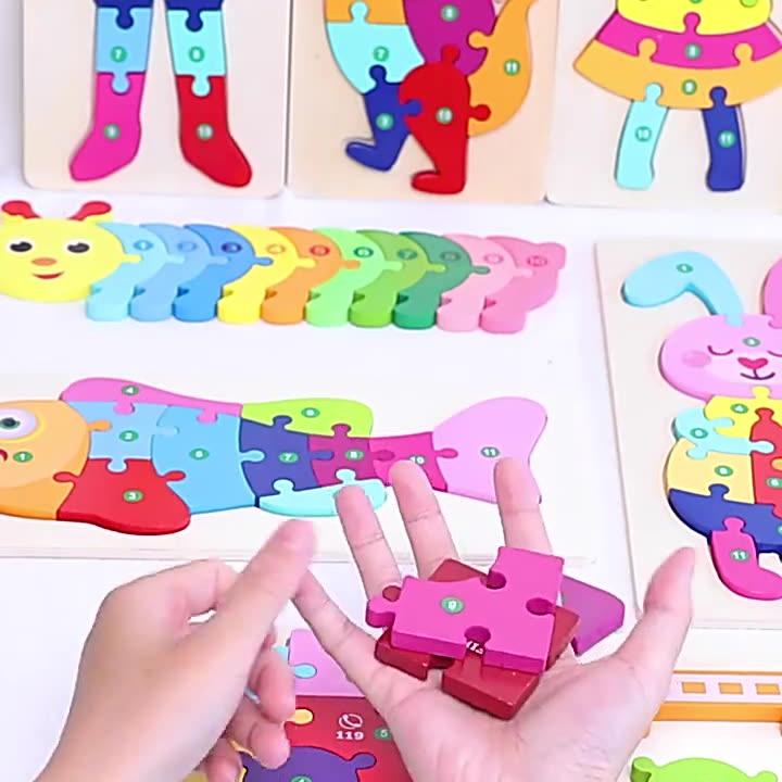 Tranh ghép gỗ cho bé hình thú