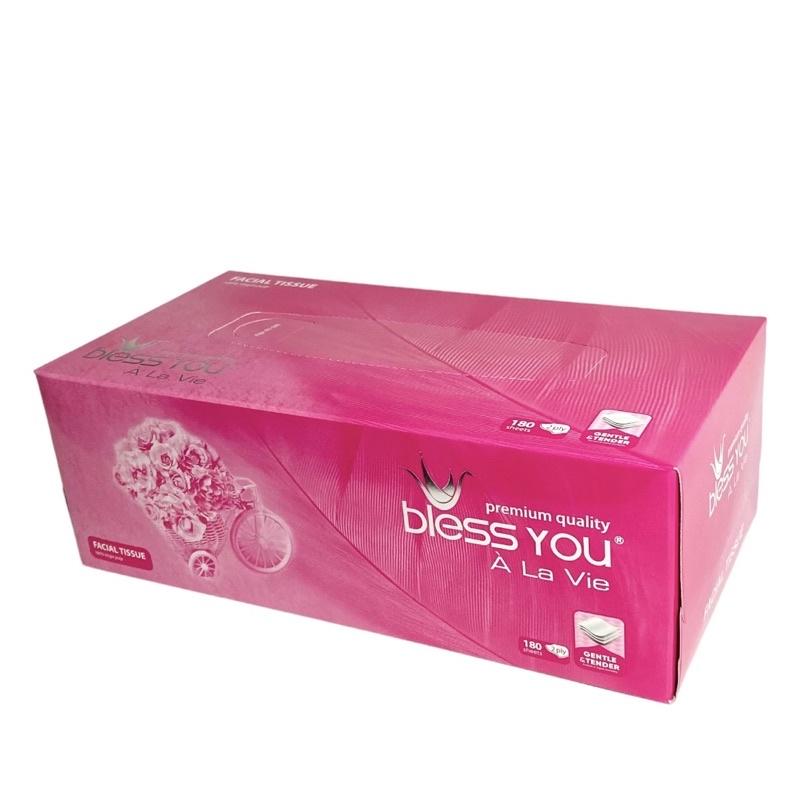 Khăn giấy hộp cao cấp Bless You À La Vie 180 tờ x2 lớp Facial tissue