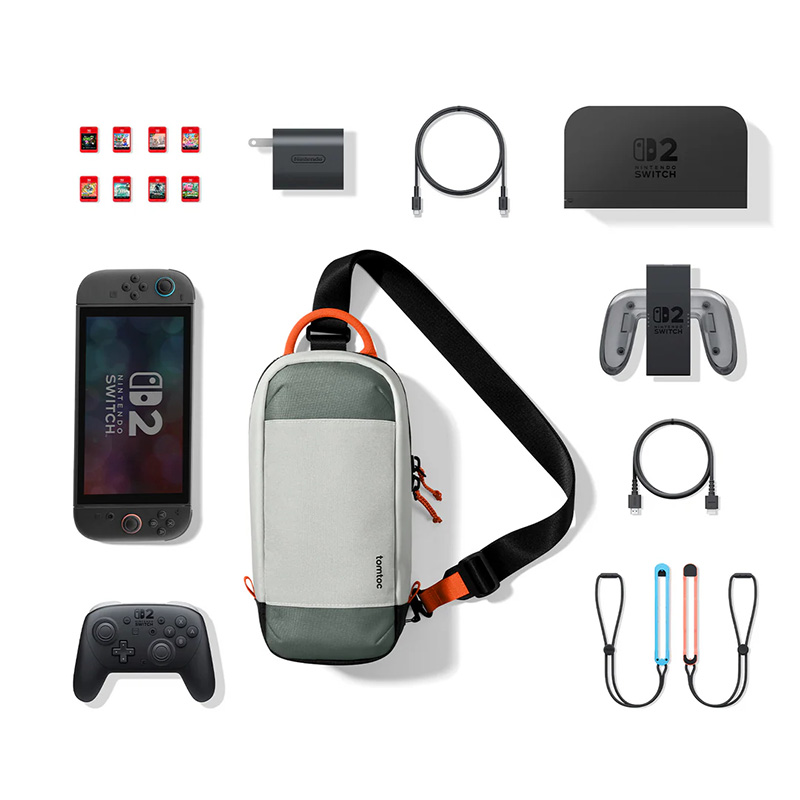 Túi Đeo Chéo Thời Trang TOMTOC GameOn-G49 Cho Nitendo Switch 2 Và Các Phụ Kiện Thiết Yếu Bảo Vệ An Toàn Và Đeo Linh Hoạt Hàng Chính Hãng