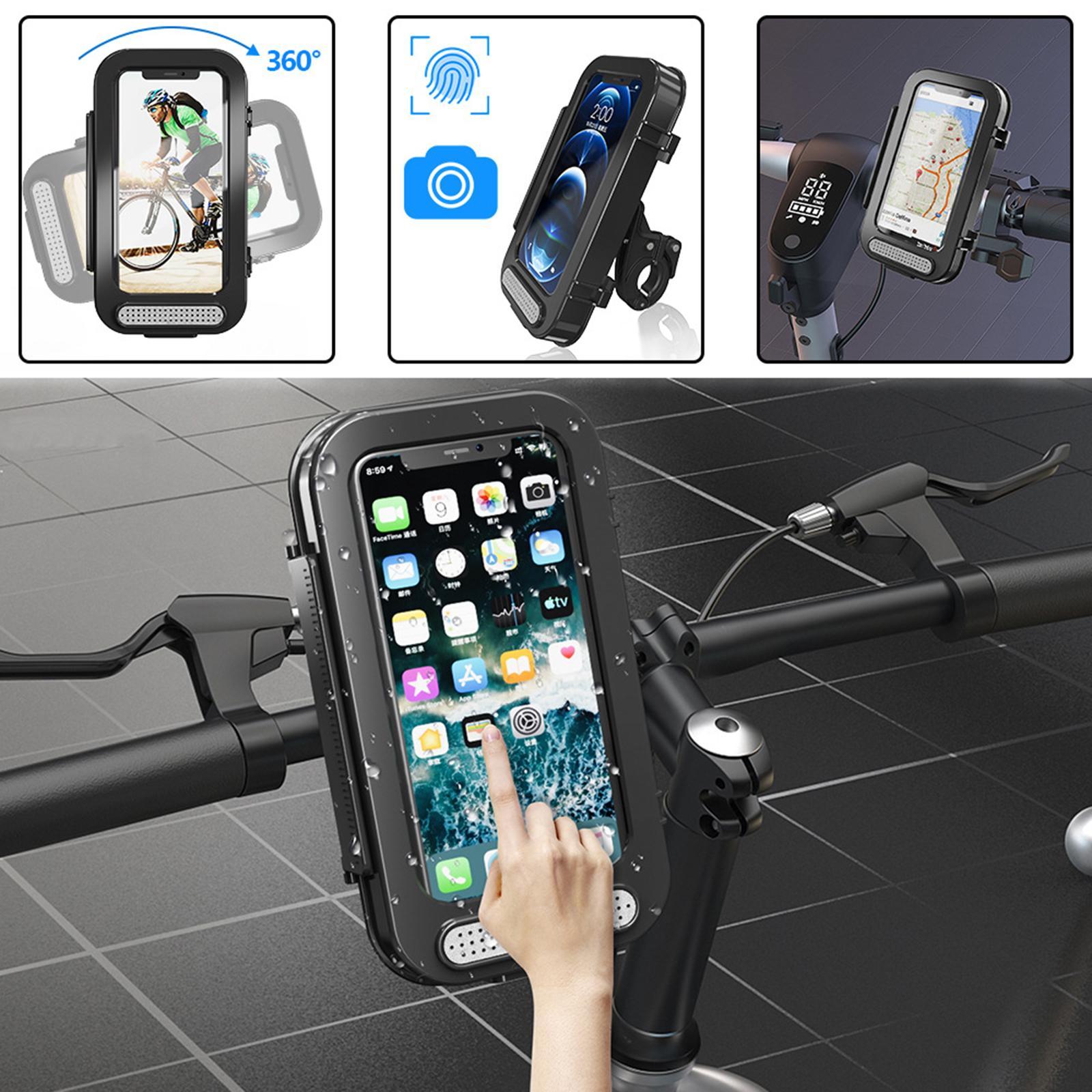 Waterproof  Motorcycle Handlebar Phone Holder Storage Case