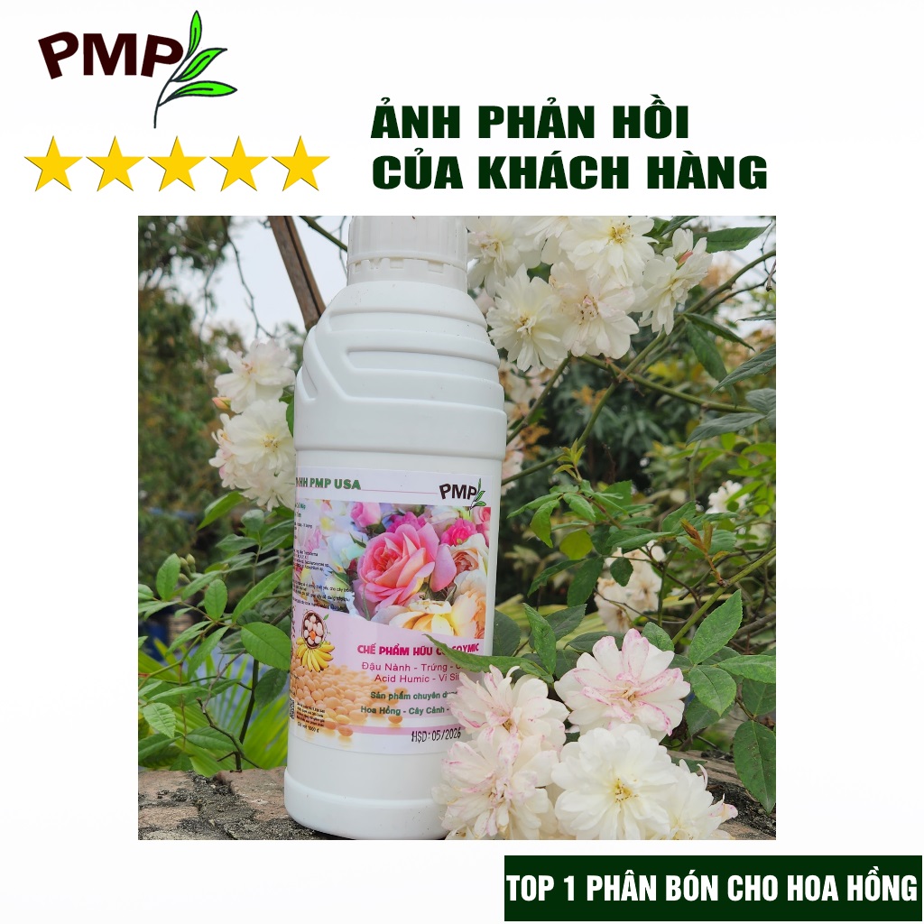 Phân Bón Hữu Cơ Combo đạm cá Hyfish &amp; Phân đậu nành Soymic PMP cho Hoa Hồng