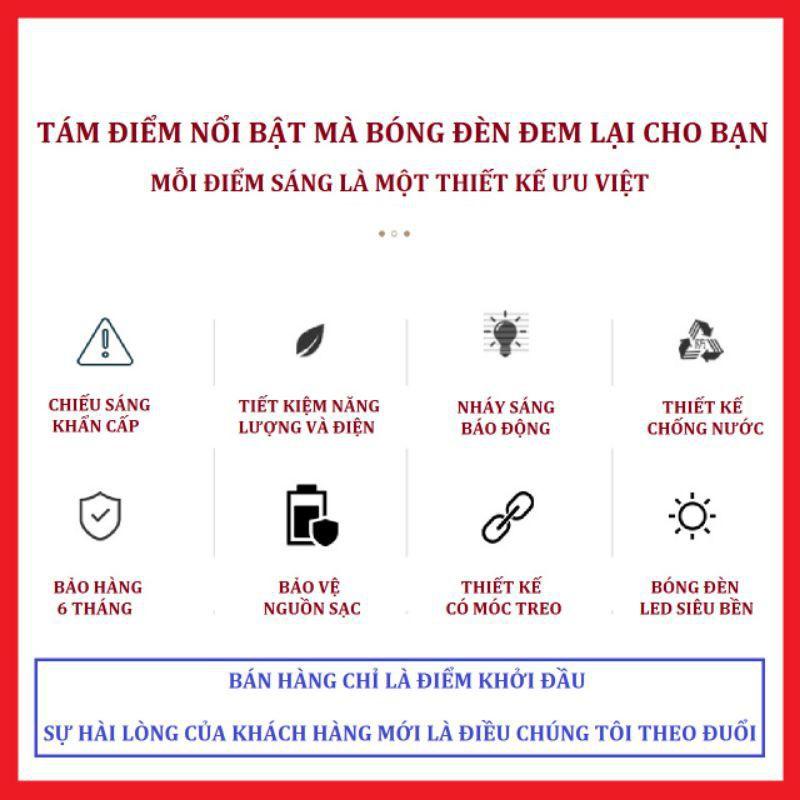 Bóng đèn led sạc tích điện sử dụng 6 đến 8 giờ công tắc 3 chế độ sáng