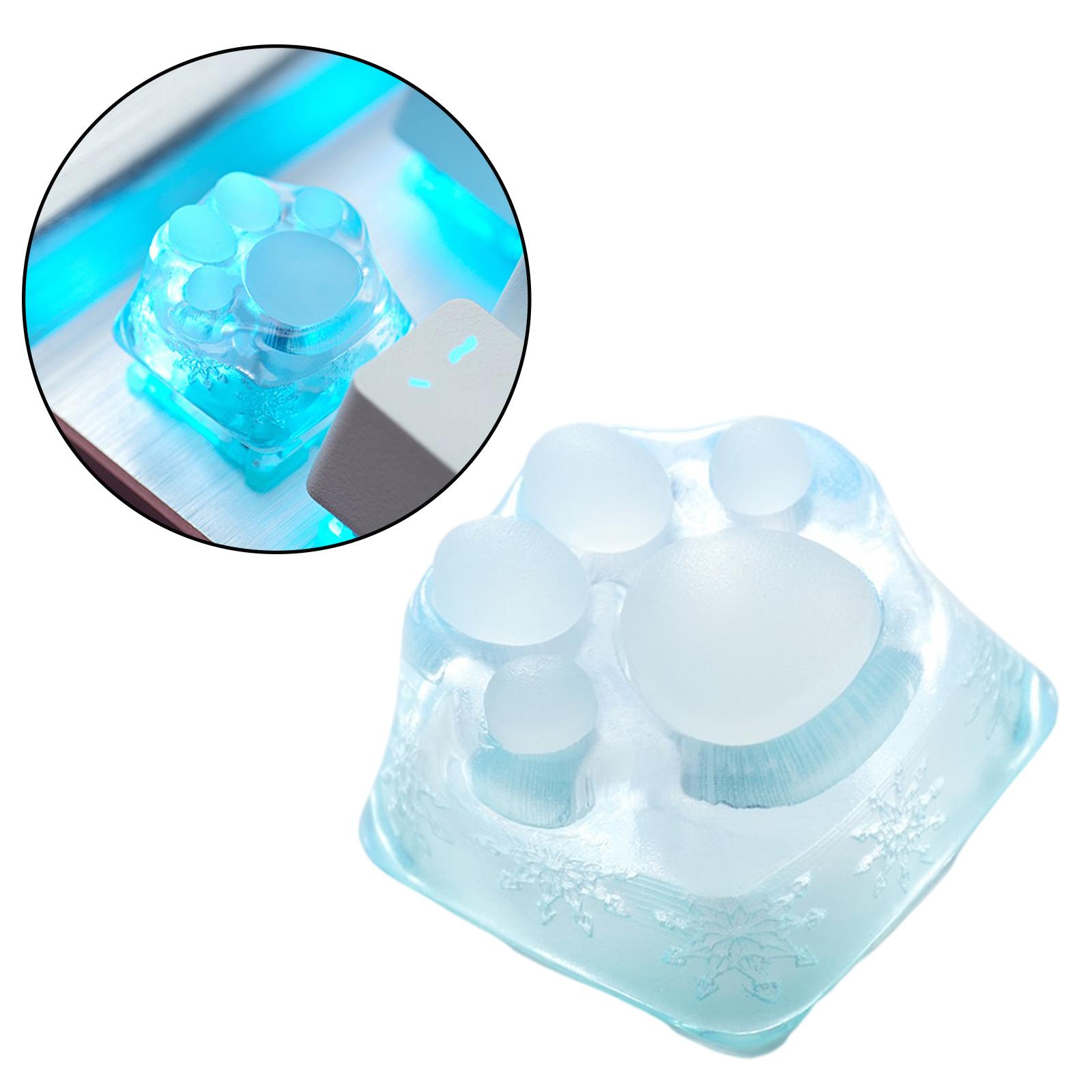 Clear Resin Cat Paw Mechanical Keyboard Keycap Pad for Cherry MX DIY