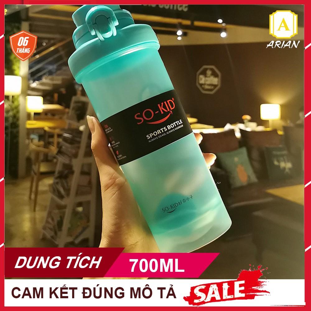 Bình Nước Nhựa Cao Cấp SO-KIDS Dung Tích 700ml Phù Hợp Tập Thể Thao Mọi Phong Cách