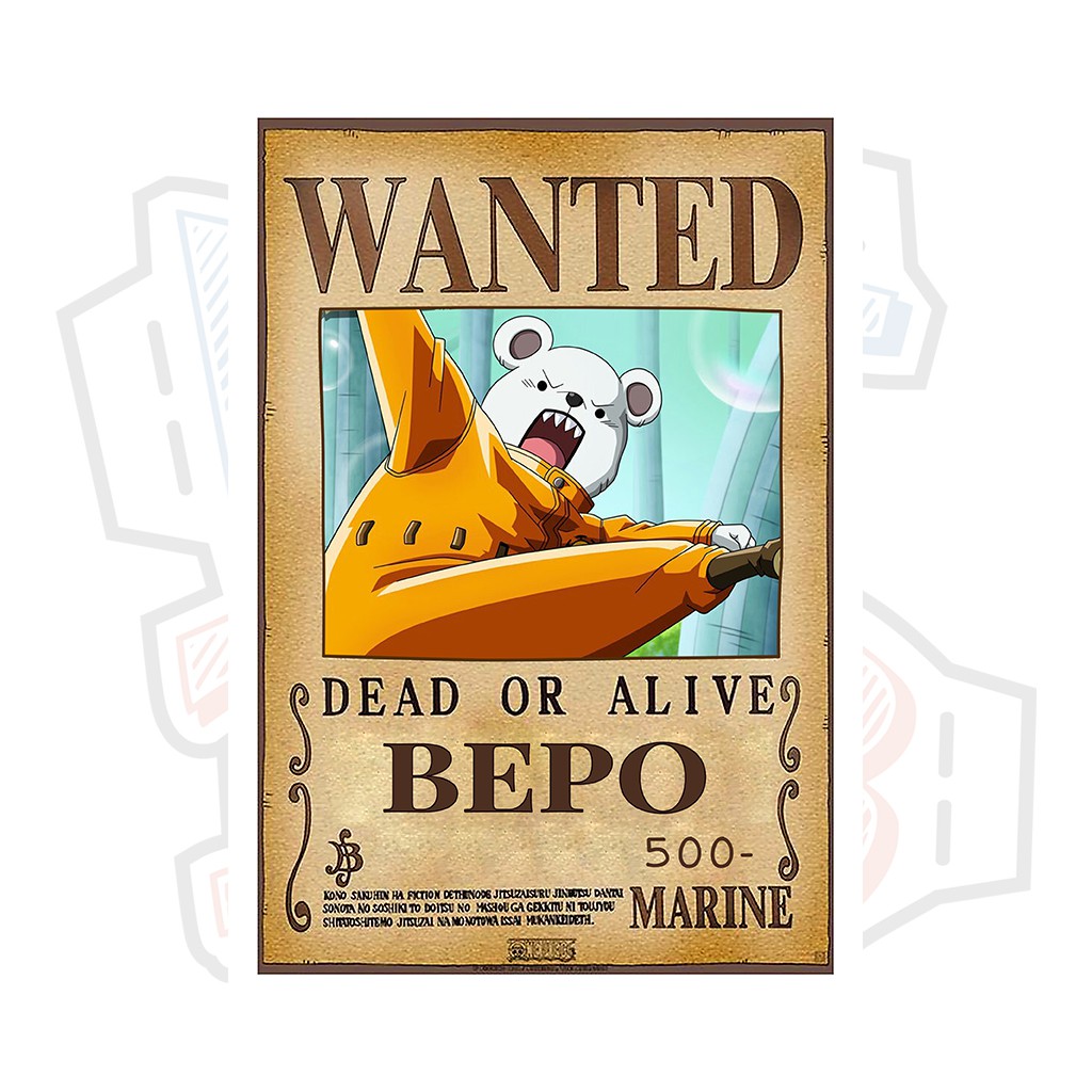 Poster truy nã Bepo - One Piece