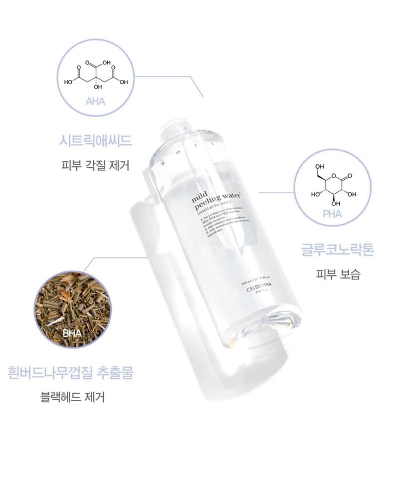 Nước hoa hồng CELDERMA daily Mild Peeling Water