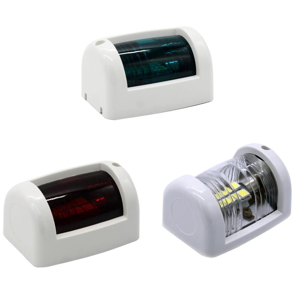 3 Pieces 12V White Red Green LED Navigation Light Marine Sailing Signal Lamp