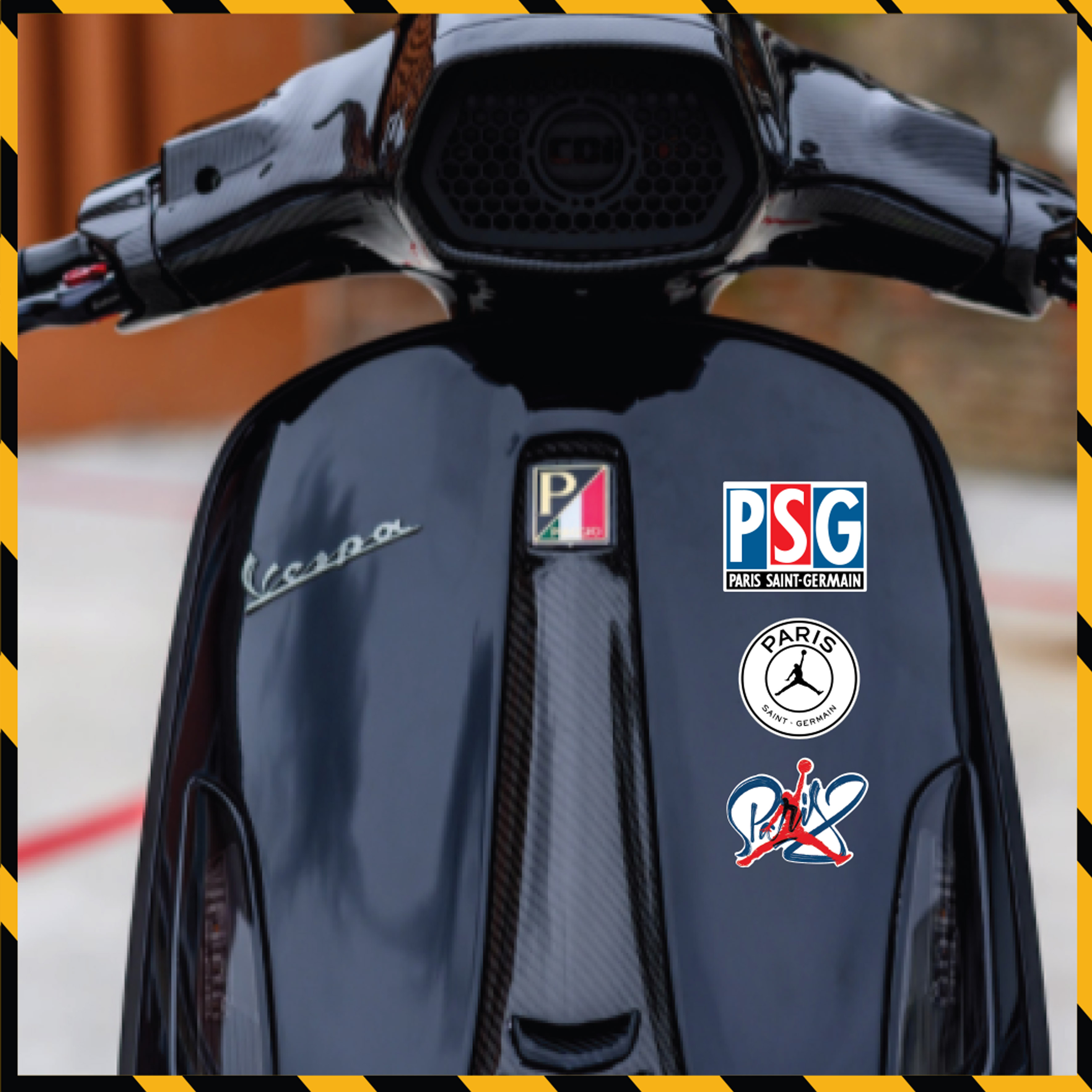Hình Dán Sticker Paris Saint - Germain Dán Tem Xe, Dán Nón, Điện Thoại,... - Logo PSG Chất Liệu Chống Thấm Nước, Bền Màu