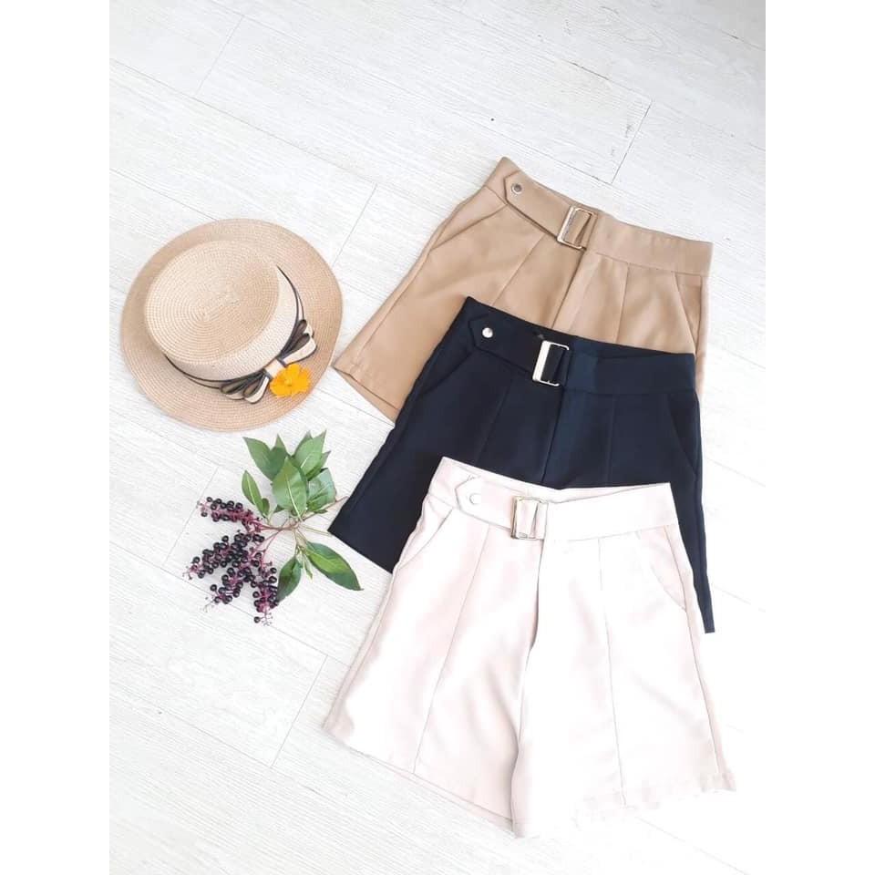 Quần Sooc Thiết Kế Nữ NK FASHION Có Đai Cạp Kèm Cúc Kiểu, Chất Liệu Cao Cấp Chống Nhăn Xù NKFQU2106001