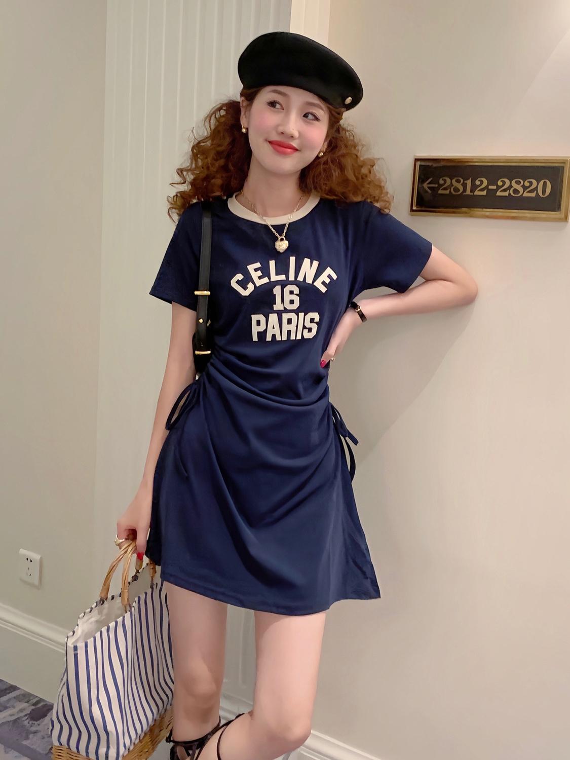 SHUANGYAN Pháp ăn mặc giản dị trăm phù hợp retro học viện phong cách váy đụng màu váy vừa vặn khí chất thắt lưng lộ vẻ gầy in váy