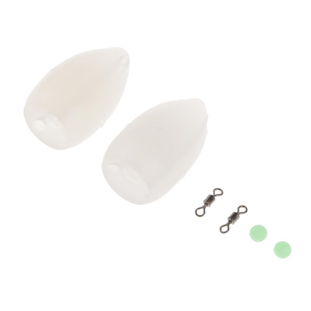 2pcs Bombarda Carp Coarse Trout Bass Sea Lure Fishing Tackle with Beads and Rolling swivels 2.8cm 3.2g