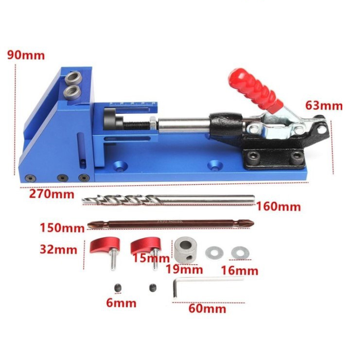 Cữ khoan gỗ, khoan chéo XK2, khoen xiên khoan xéo cap cấp hợp kim nhôm