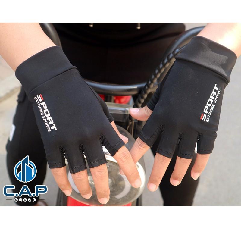 Găng bao tay chống nắng Nam Nữ ngắn và dài xỏ hở ngón thể thao SPORT chống tia UV chống trượt - CN0III6-0V2