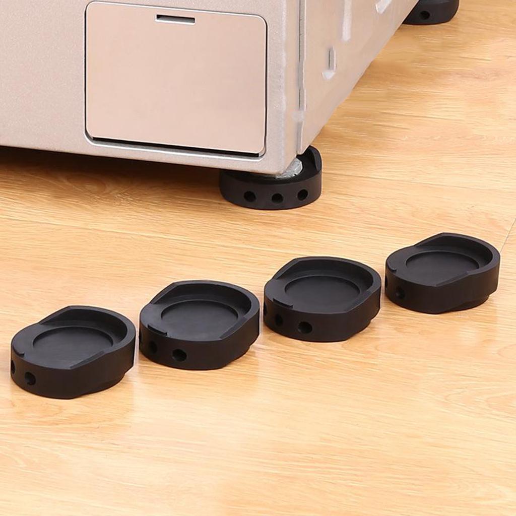 4pcs Black Anti Vibration Pads Prevent Moving for Washer Dryer Appliance