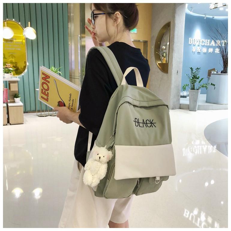Balo trend 2021 ️ Balo BLACK nữ đẹp rẻ đựng laptop đi học, đi làm, đi du lịch đẹp, phong cách, giá rẻ.