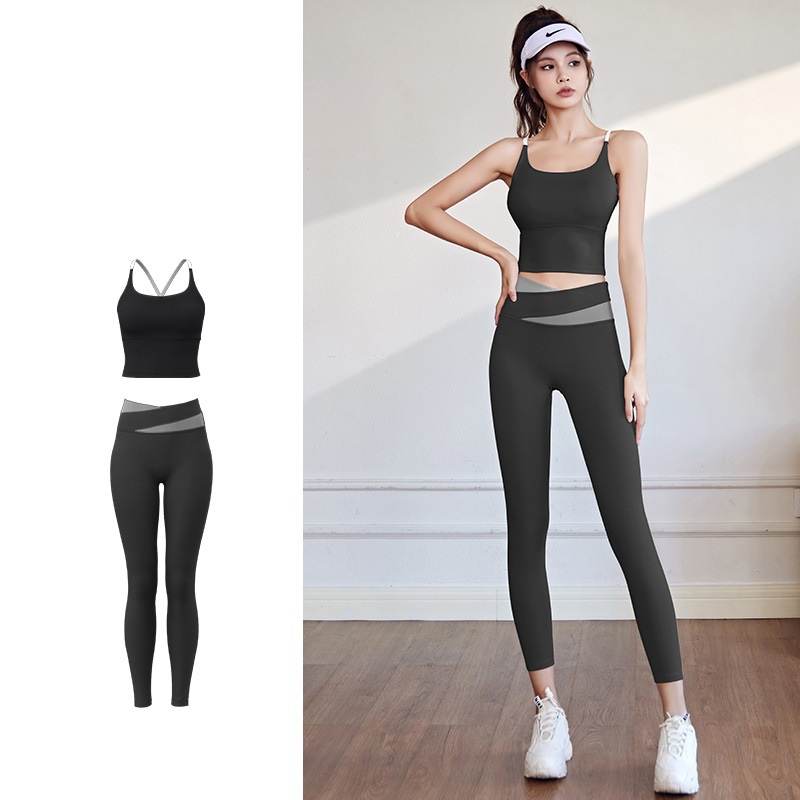 BỘ ĐỒ TẬP GYM NỮ 2 MÓN - QUẦN ÁO TẬP GYM YOGA NỮ 2 MÓN ÁO BRA QUẦN DÀI TÔN DÁNG ÔM CƠ THỂ