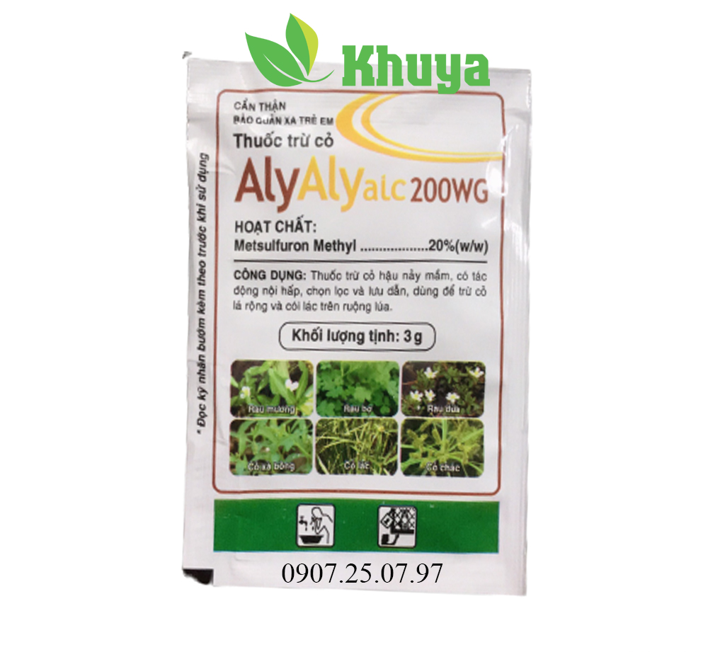 Trừ cỏ AlyAlyaic 200WG gói 3gr Thay thế cỏ 2,4D