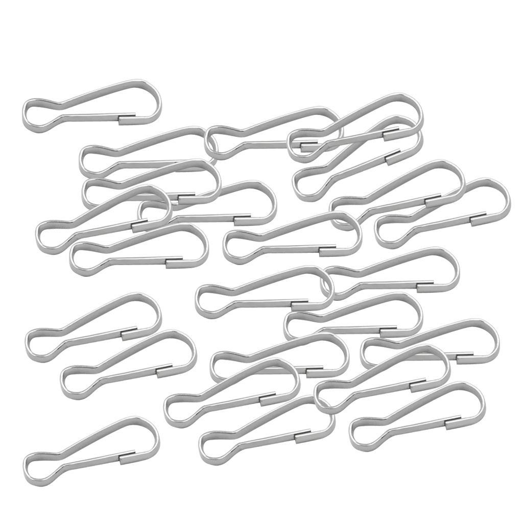 60pcs Metal Snap Lanyard Clip Hook Carabiner Camping Clasp Buckle