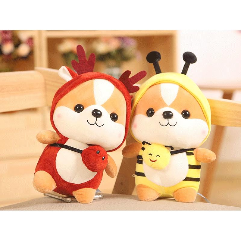 Đồ chơi cho bé chó bông shiba cosplay cute