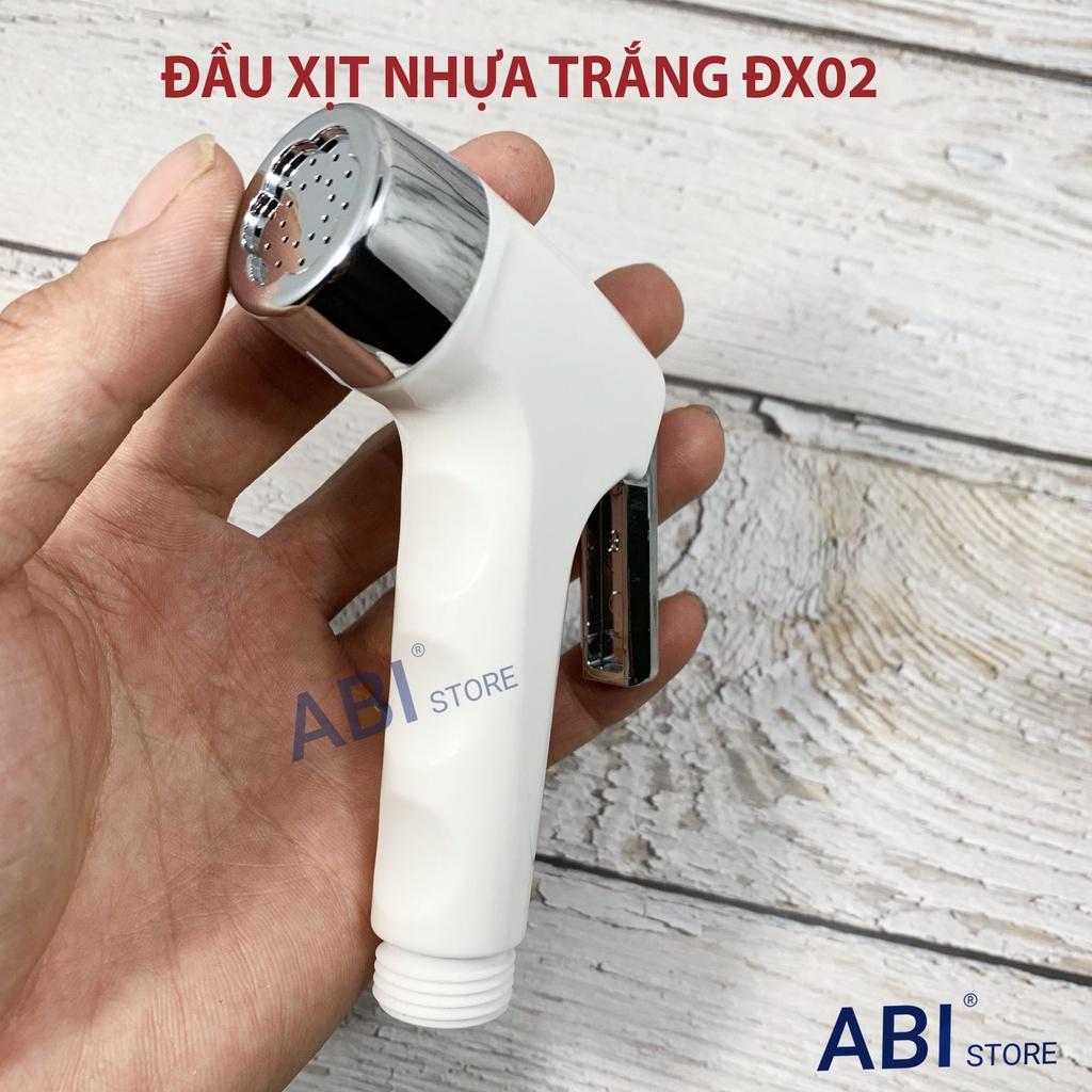 Đầu vòi xịt vệ sinh toilet nhựa trắng ĐX02, xịt bồn cầu hàng đẹp