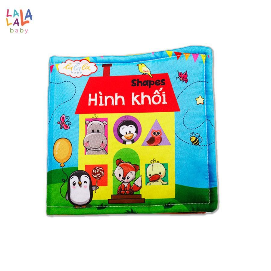 Sách vải Lalala baby, kích thích đa giác quan chủ đề Hình khối, kích thước 15x15cm 12 trang