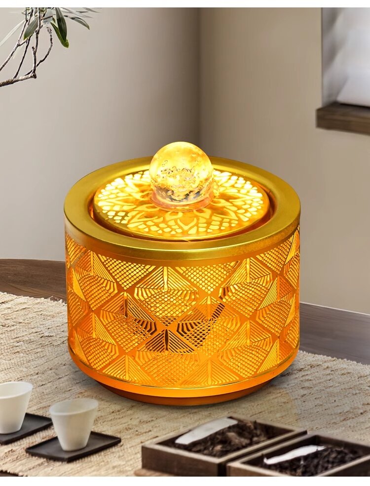 Thác Nước Phong Thủy Kim Hoàng Sắc Ngọc Decord Trang Trí_ Hàng chính hãng