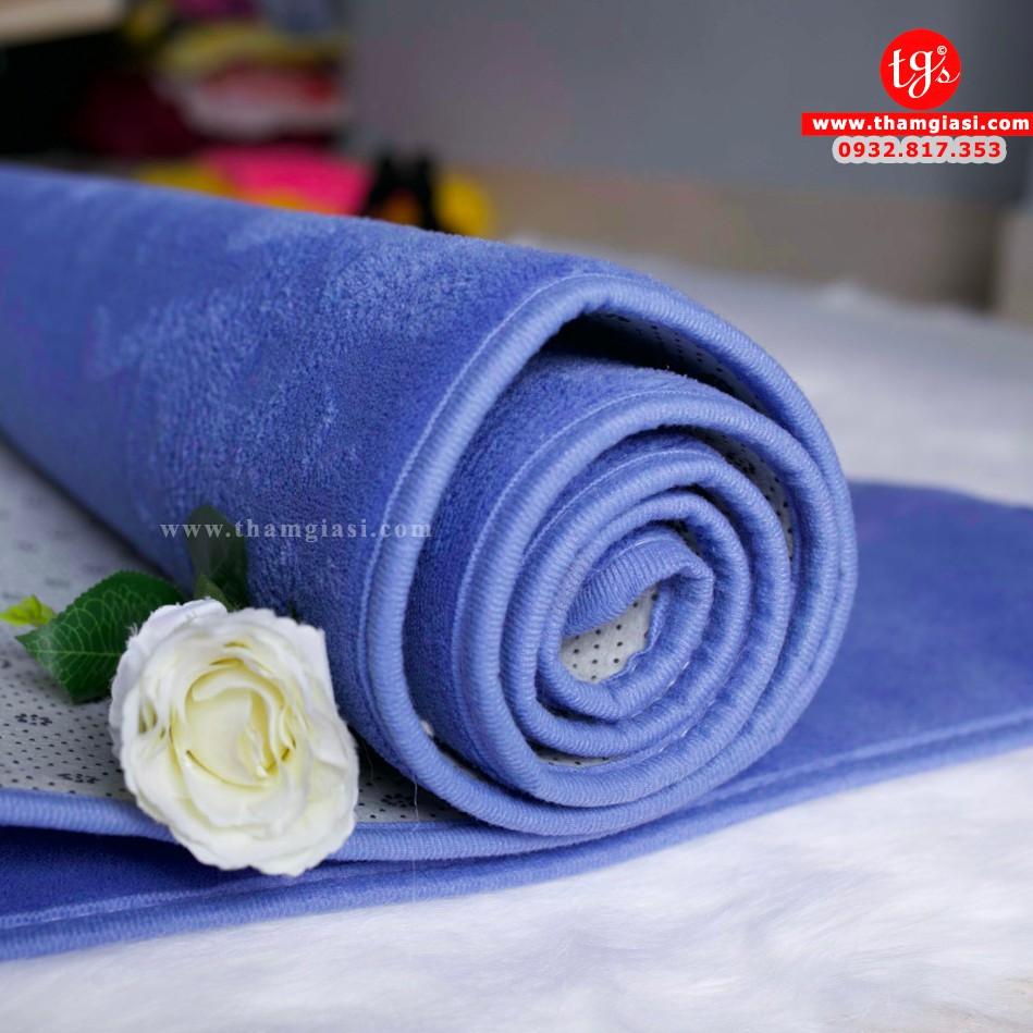 Thảm Nhung Màu Xanh Đậm | Thảm Trang Trí Phòng Khách - Phòng Ngủ - Thảm Trải Sofa - Thảm Dành Cho Bé