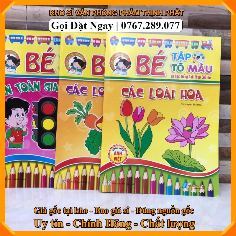 Bé tập tô màu theo các chủ đề