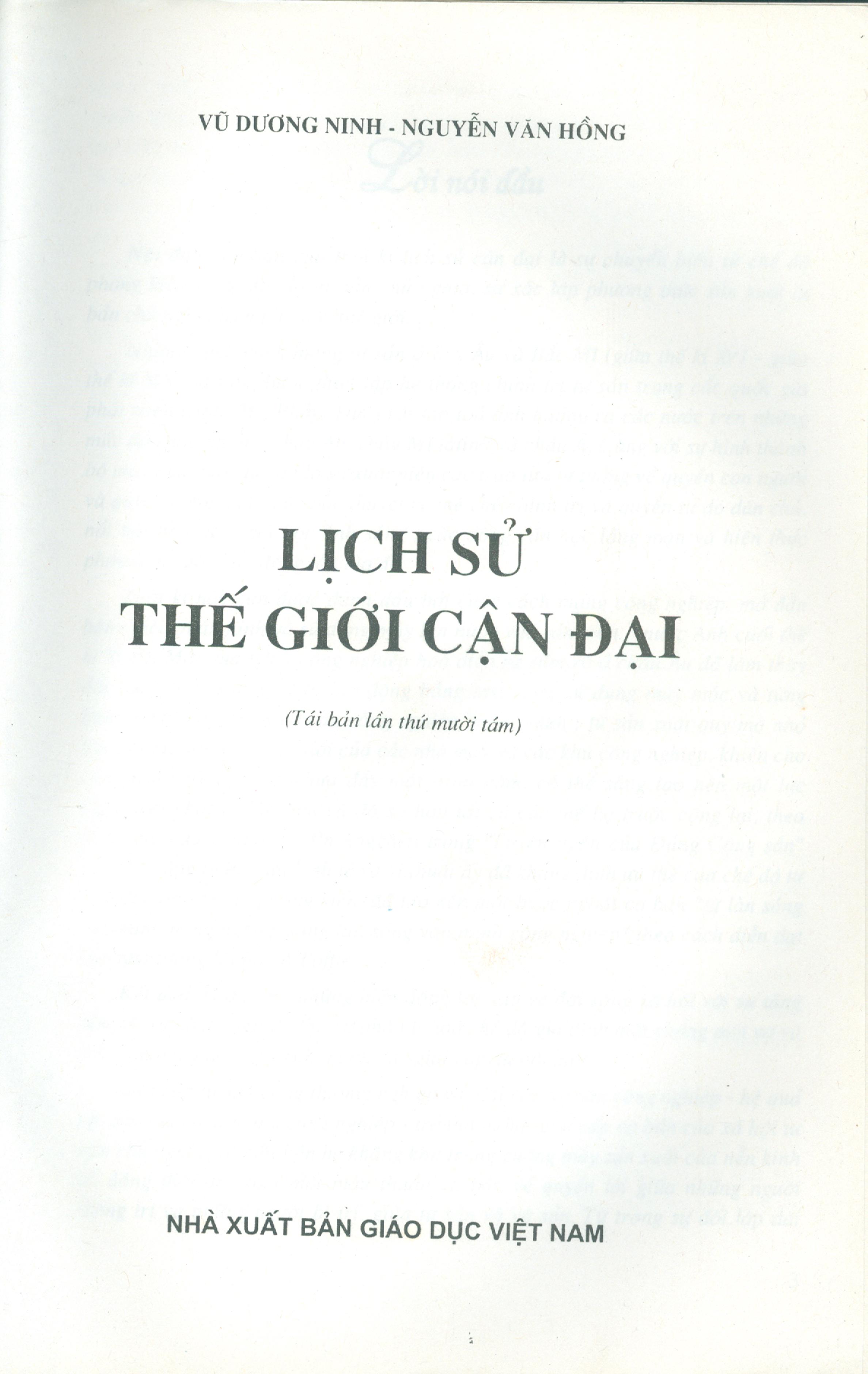 Lịch Sử Thế Giới Cận Đại