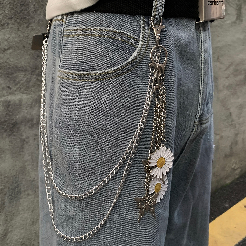 Dây xích treo quần áo hoa cúc phụ kiện thời trang phong cách Hàn Quốc