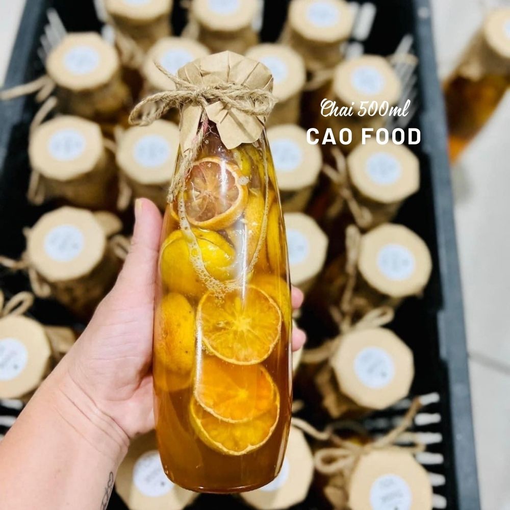 Mật ong ngâm chanh đào đường phèn CAO FOOD nguyên chất 100% - Nông sản nhà làm cao cấp, sạch & chất lượng