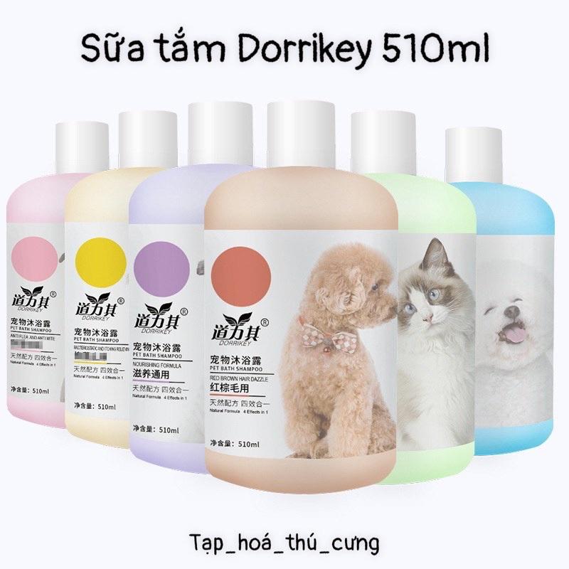 Hình ảnh Sữa tắm cho chó Dorrikey 510ml poodle, lông trắng, lông tối màu - Sữa tắm chó mèo 