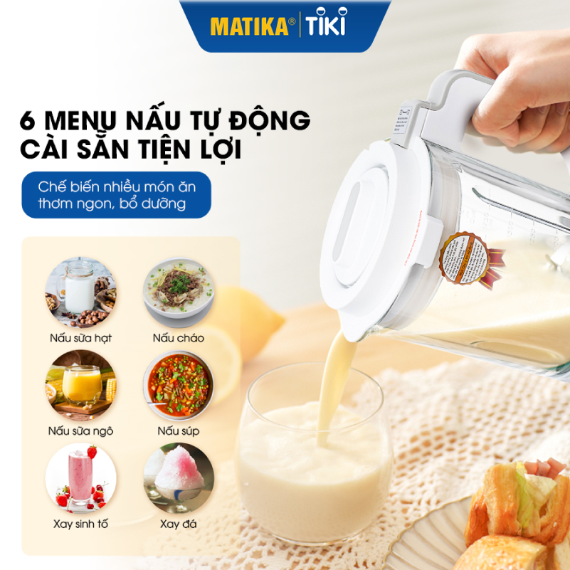 Máy Làm Sữa Hạt MATIKA 1.75L 800W MTK-3175 - Hàng Chính Hãng