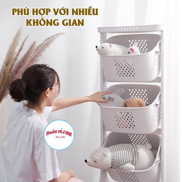 Kệ đựng đồ đa năng 4 tầng có bánh xe Việt Nhật (5567) nhựa plastic, dễ dàng di chuyển hàng chuẩn loại 1 -Buôn rẻ 01233